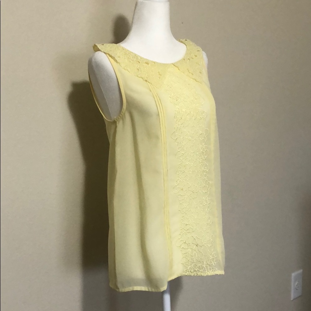 Sleeveless collared sheer top